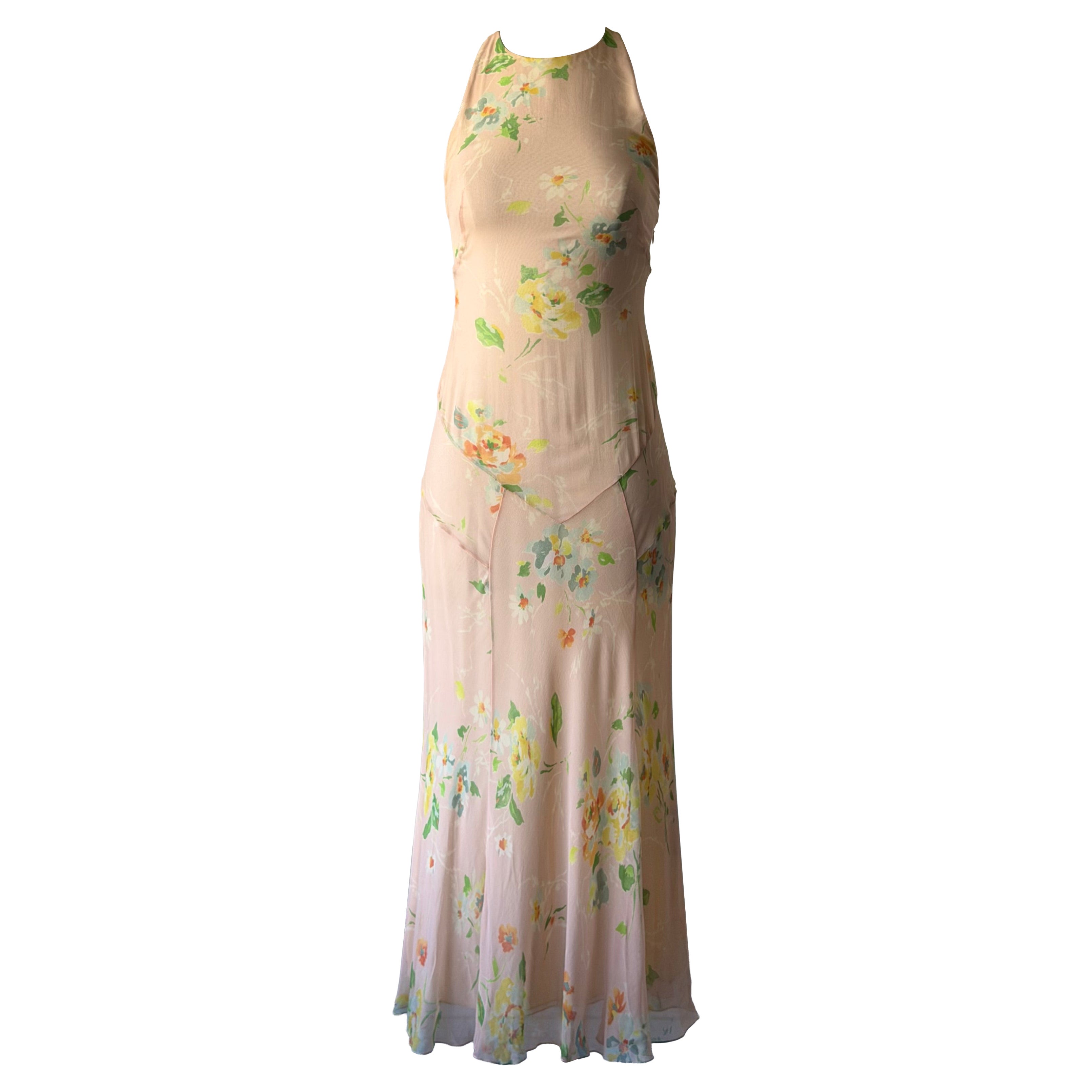 Robe longue à fleurs roses Ralph Lauren Purple Label, collection printemps-été 2012