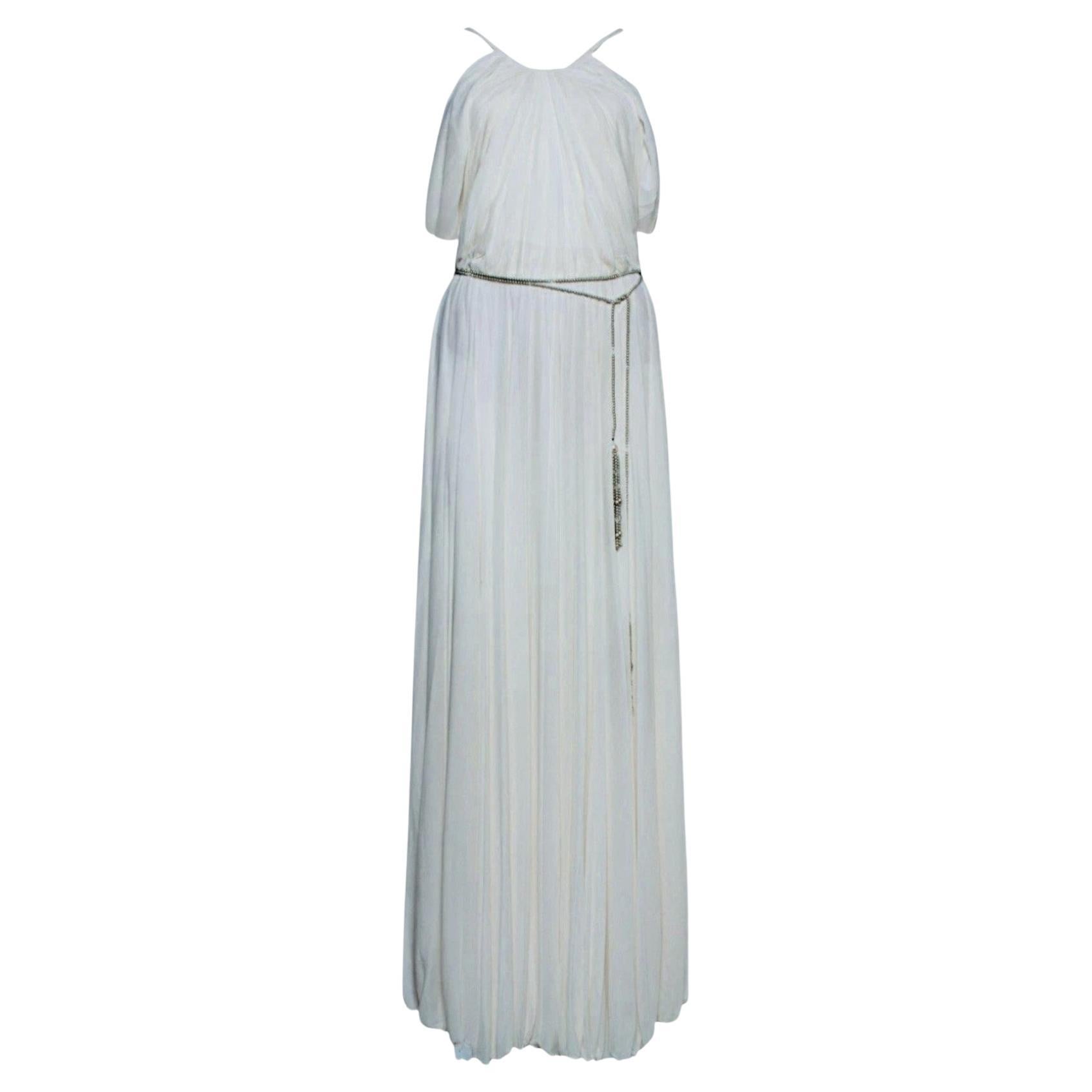 Ralph Lauren Purple Label SS 2012 Ivory Draped Wedding Runway Gown Jewel Belt en vente