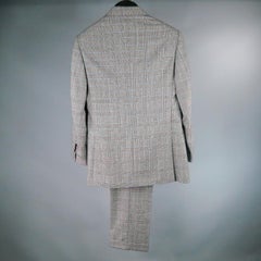 RALPH LAUREN Purple Label Suit - Short Gray Glenplaid Wool / Cashmere
