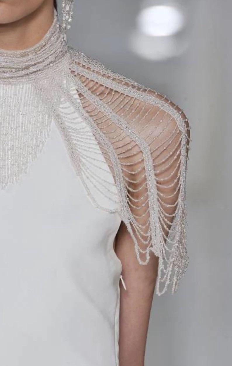 Ralph Lauren Purple Label White Beaded Wedding Gown, Spring 2012 Runway – NWT For Sale 6