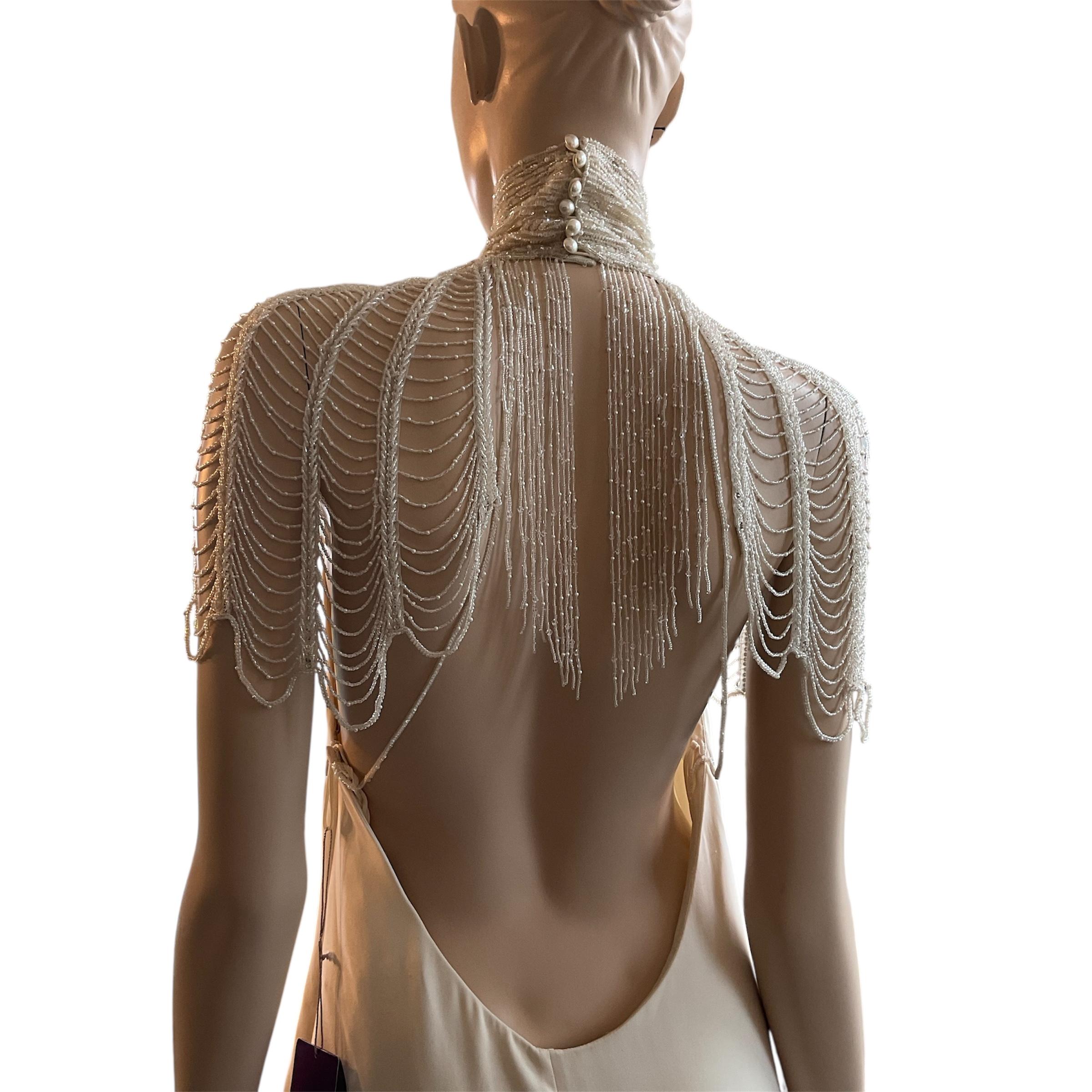 Ralph Lauren Purple Label White Beaded Wedding Gown, Spring 2012 Runway – NWT For Sale 12