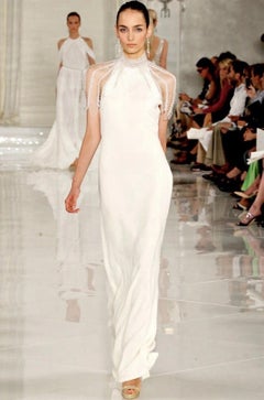 Ralph Lauren Purple Label White Beaded Wedding Gown, Spring 2012 Runway – NWT