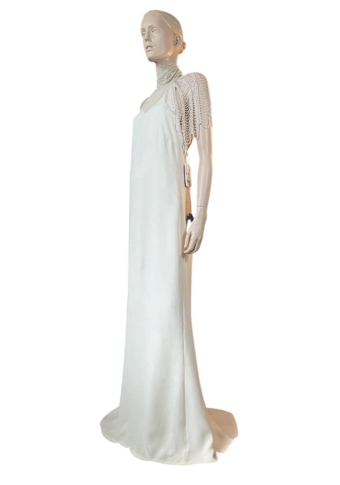 Ralph Lauren Purple Label White Beaded Wedding Gown, Spring 2012 Runway – NWT For Sale 2