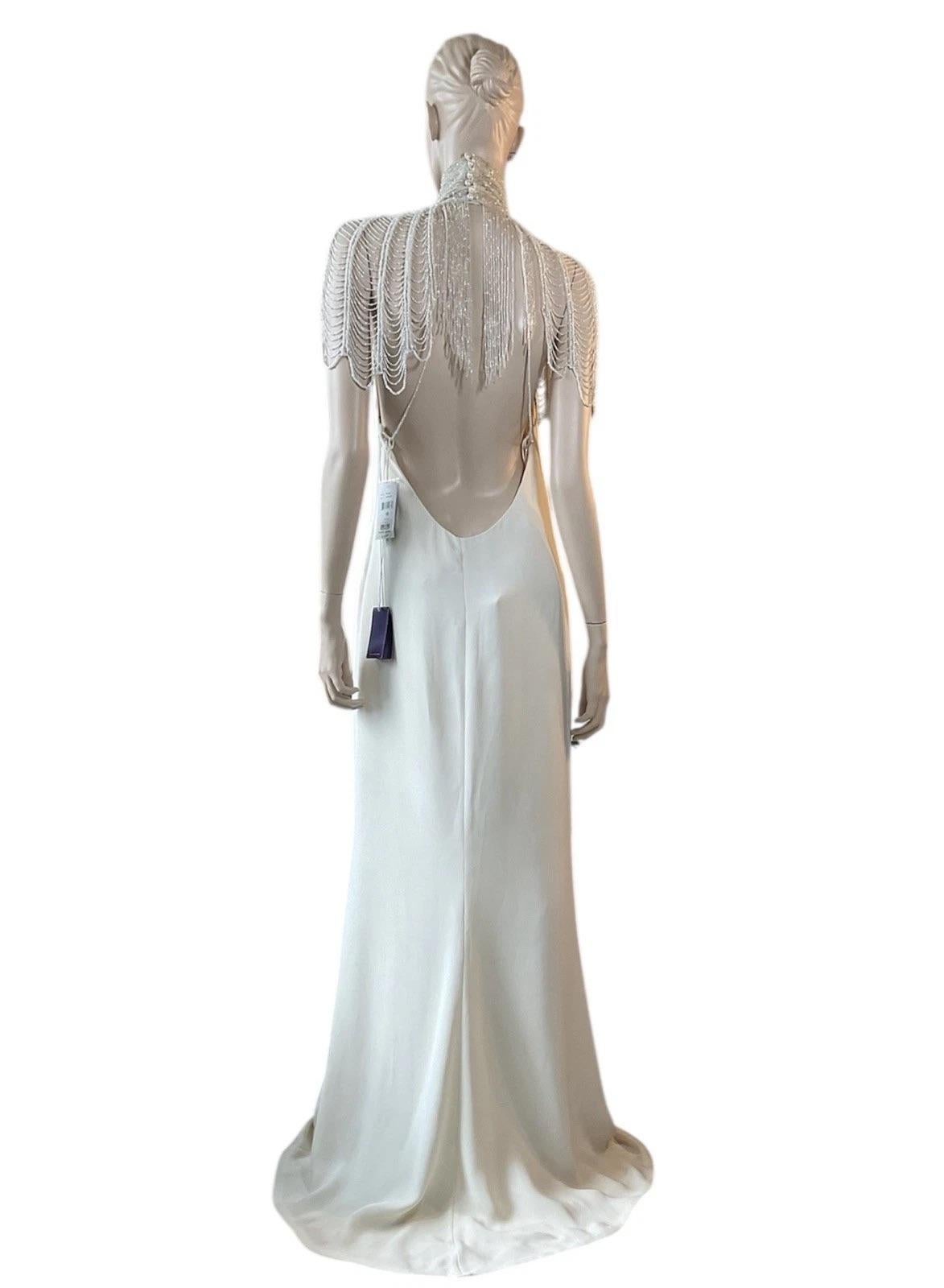 Ralph Lauren Purple Label White Beaded Wedding Gown, Spring 2012 Runway – NWT For Sale 1