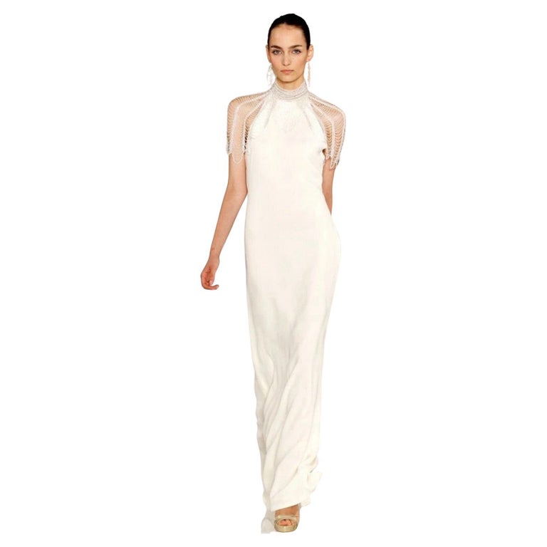 Ralph Lauren Purple Label White Beaded Wedding Gown, Spring 2012 Runway   NWT at 1stDibs