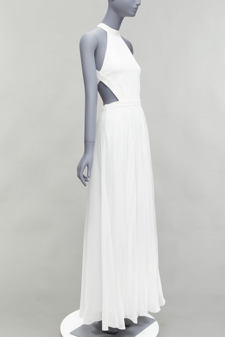 jessica pearson grey dress RALPH LAUREN Halter Ruffle Dress in Cobalt