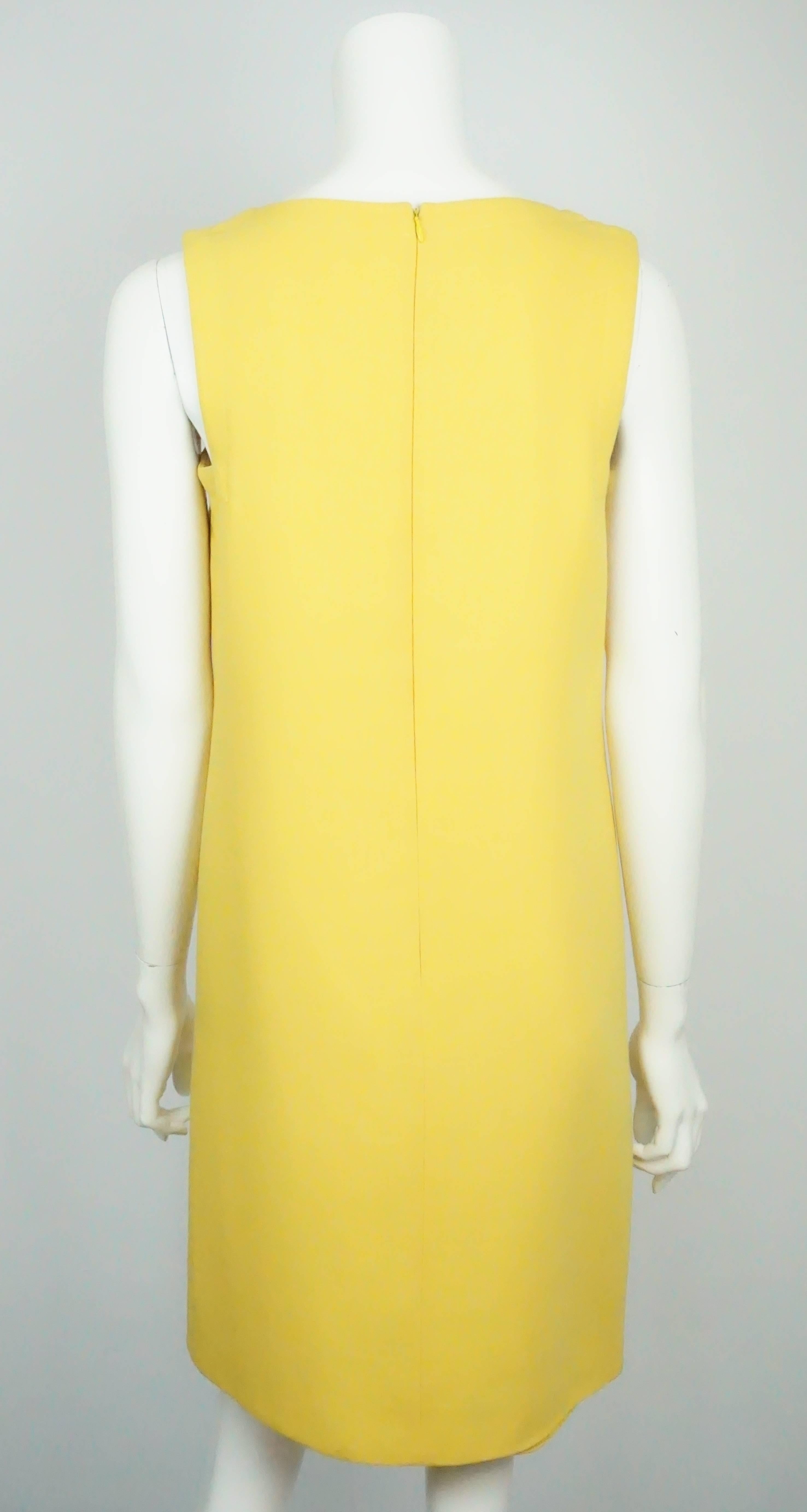 yellow wool dress