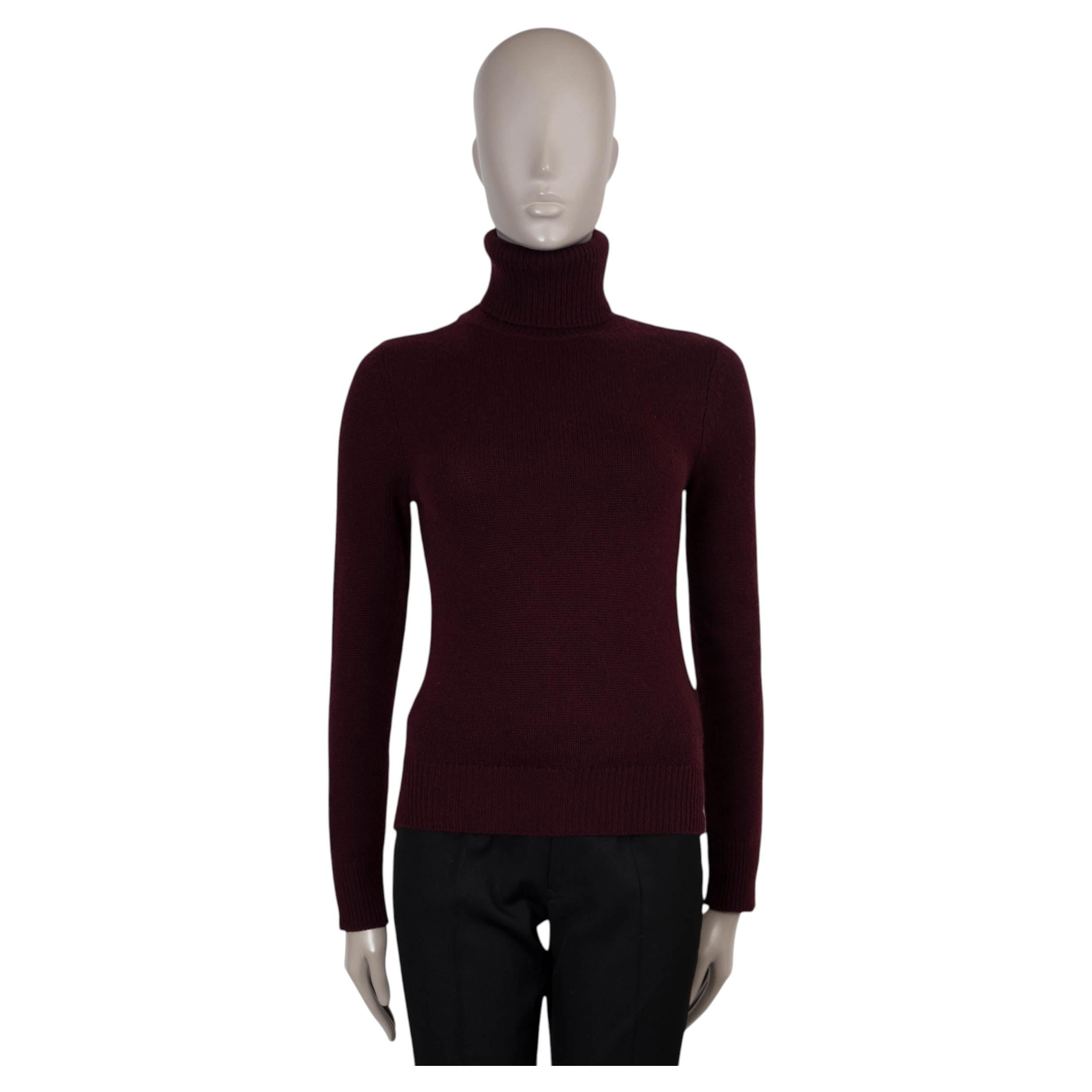 RALPH LAUREN PURPLE LABLE burgunderfarbener Kaschmir TURTLENECK Pullover S