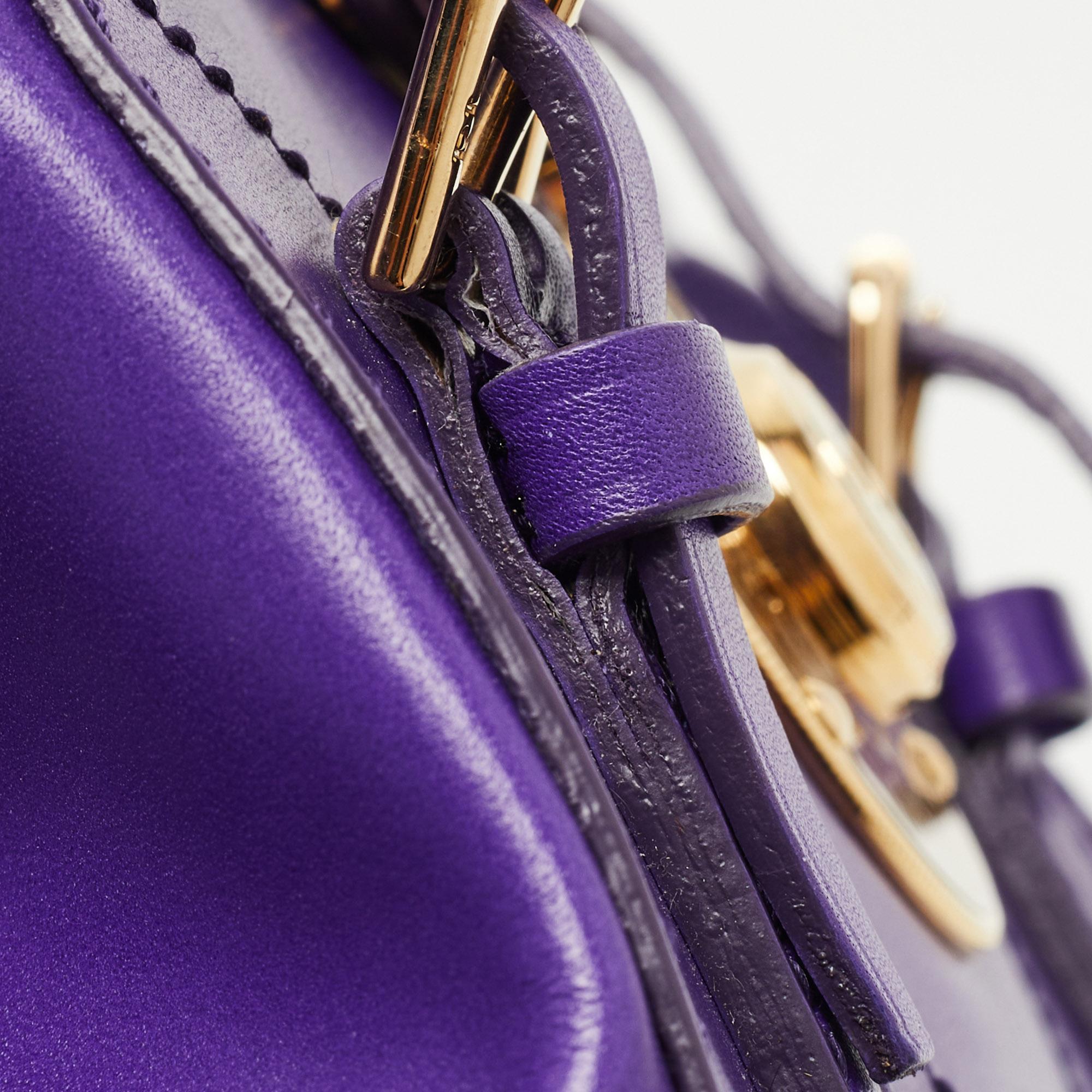 Ralph Lauren Purple Leather Ricky Crossbody Bag 13