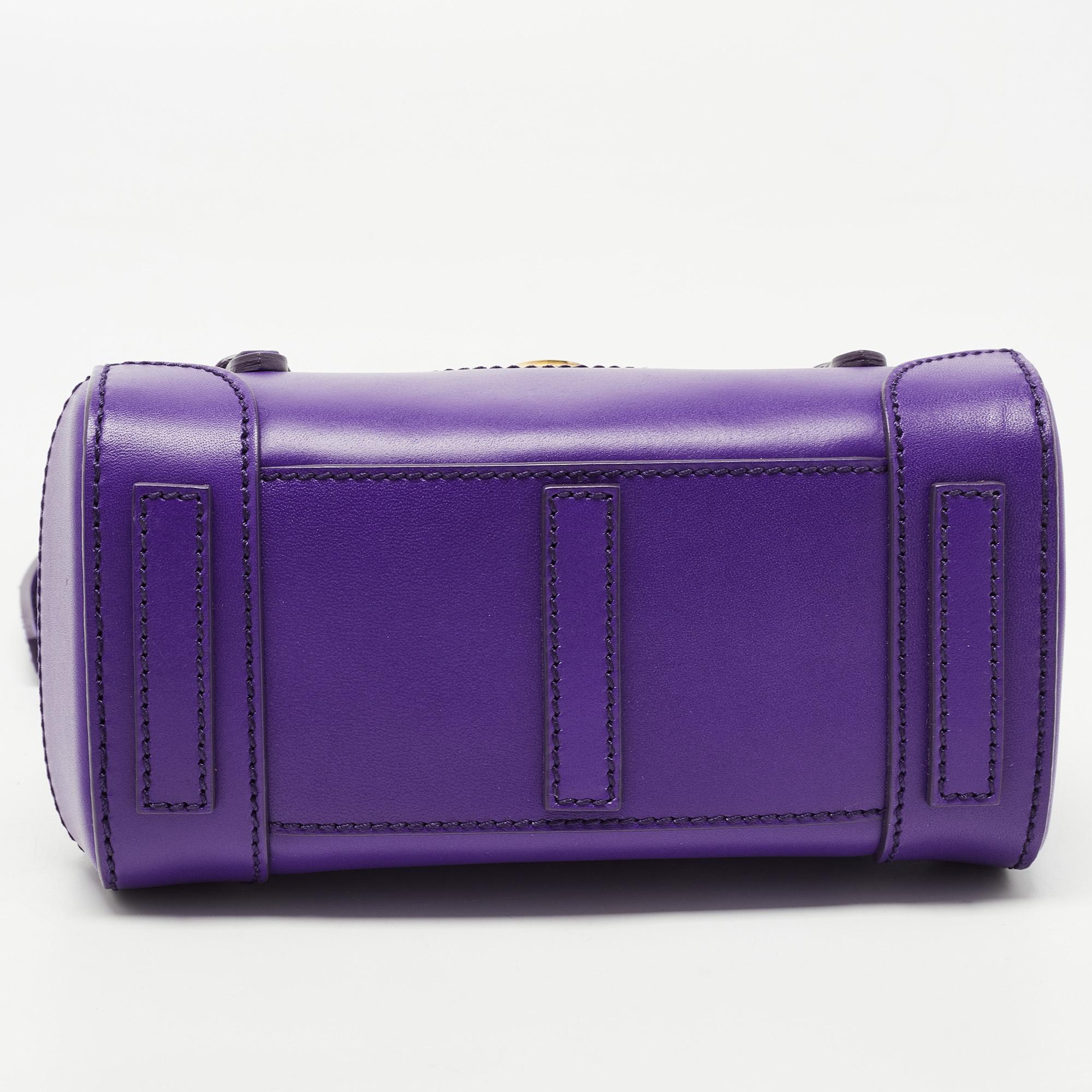 Ralph Lauren Purple Leather Ricky Crossbody Bag 1