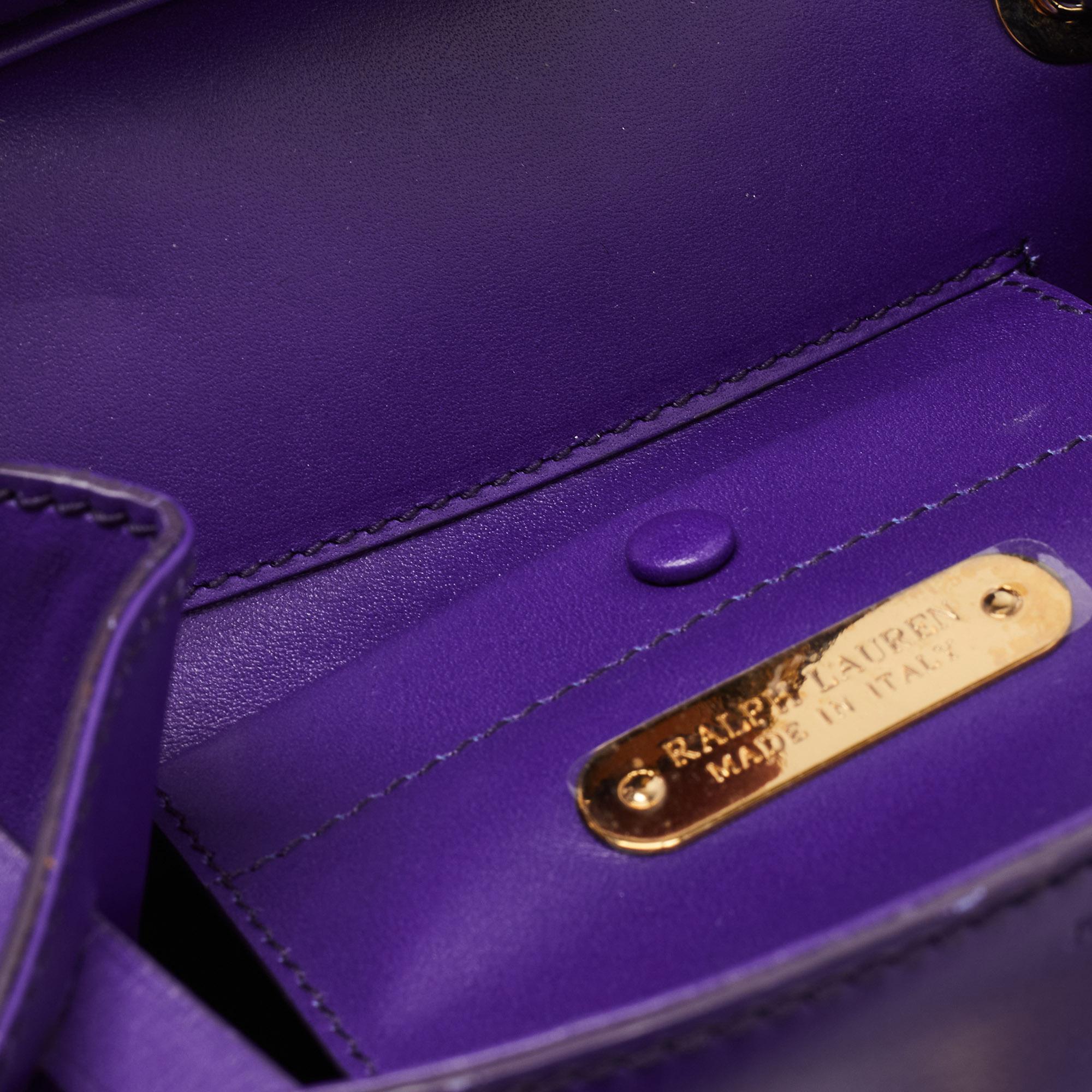 Ralph Lauren Purple Leather Ricky Crossbody Bag 4