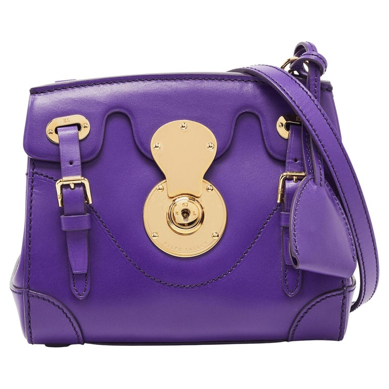 Ralph Lauren Purple Leather Ricky Crossbody Bag For Sale at 1stDibs