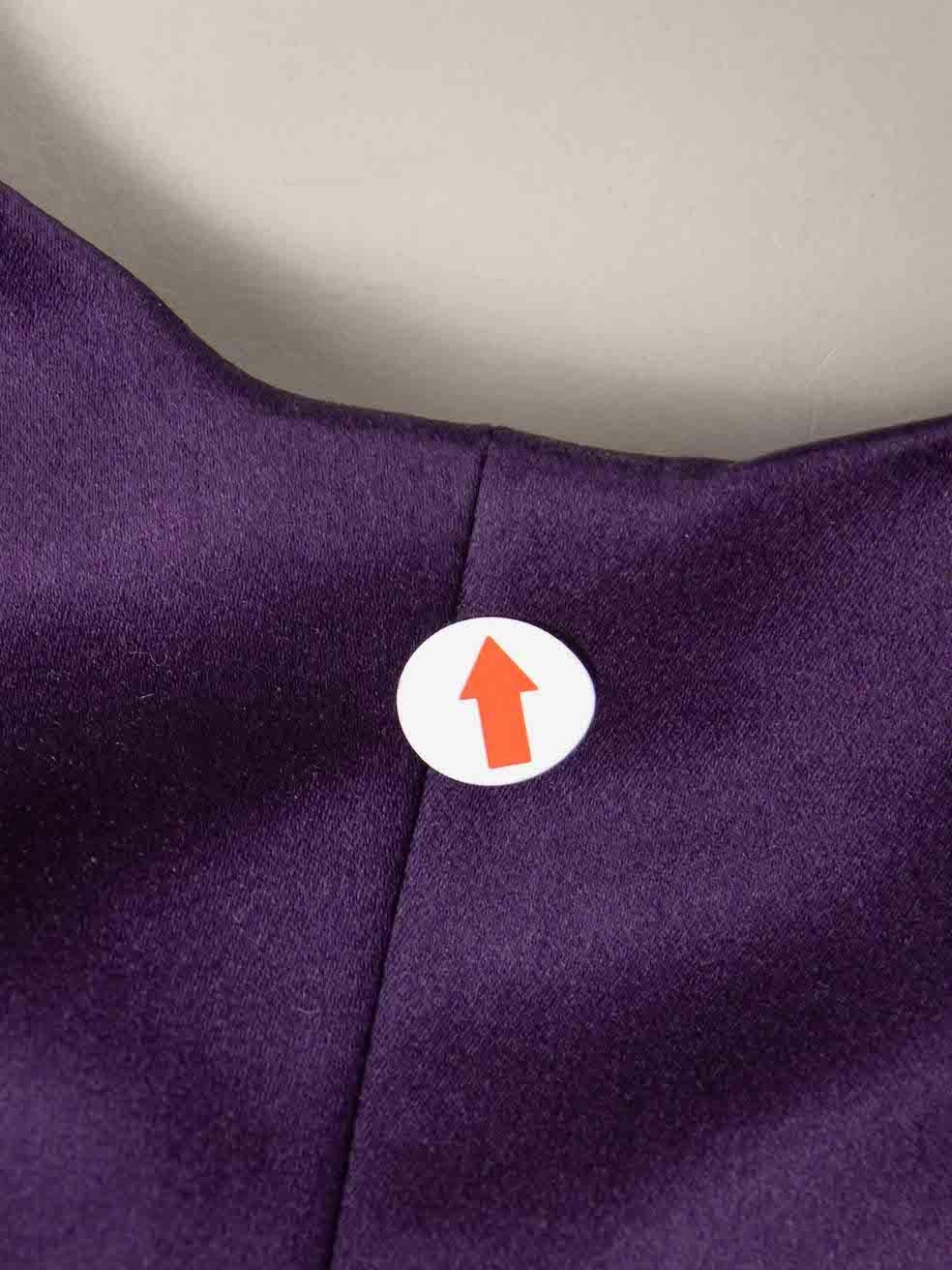 Women's Ralph Lauren Purple Silk Sleeveless Pleated Dress Size L