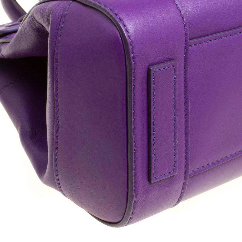 Ralph Lauren Purple Soft Leather Ricky 27 Top Handle Bag 5