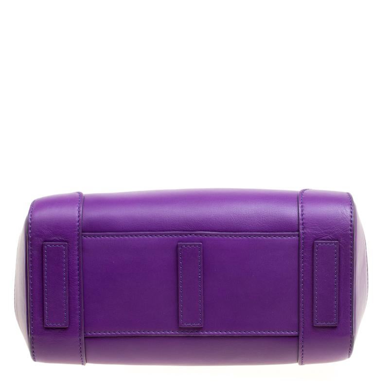 Ralph Lauren Purple Soft Leather Ricky 27 Top Handle Bag 2