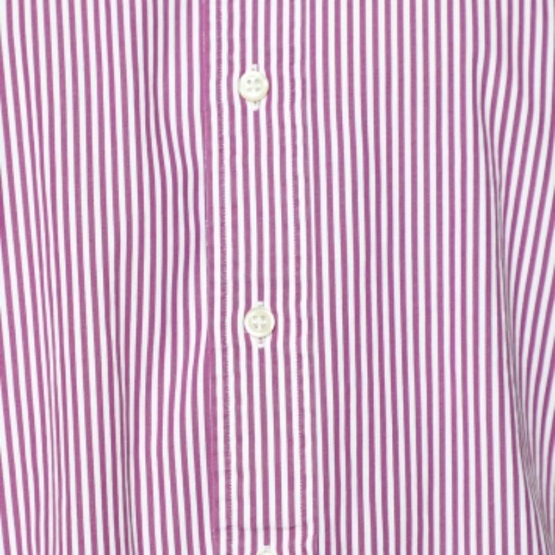 Ralph Lauren - Camicia a righe in cotone con bottoni sul davanti 3XB in vendita 1