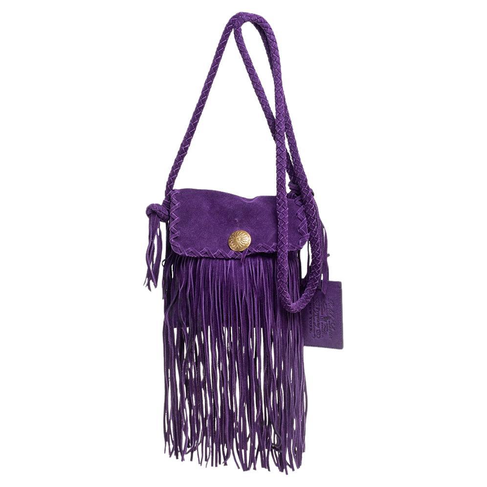 Ralph Lauren Purple Suede Fringe Crossbody Bag at 1stDibs  ralph lauren fringe  bag, ralph lauren fringe crossbody bag, purple fringe purse