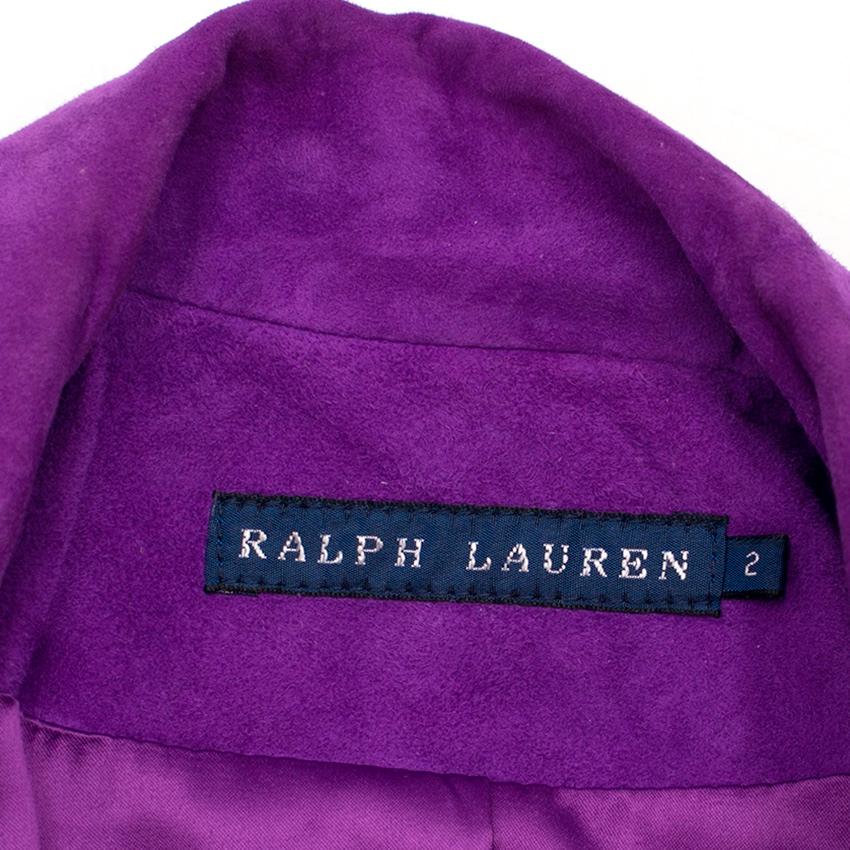 Ralph Lauren Purple Suede Jacket - Size US 2 3