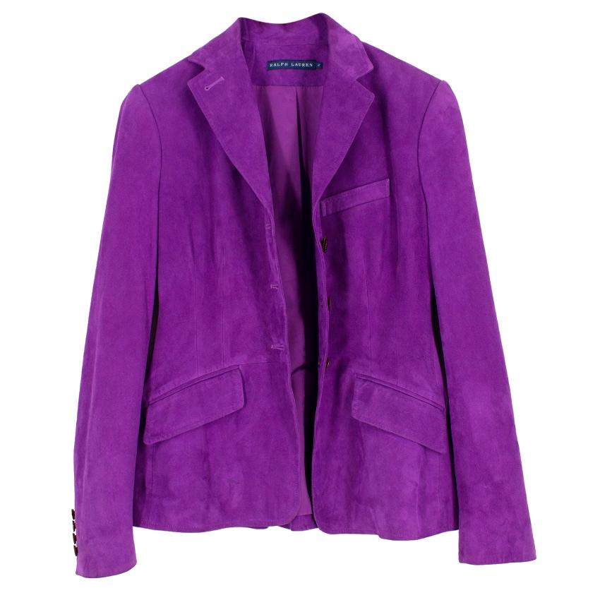 purple suede blazer