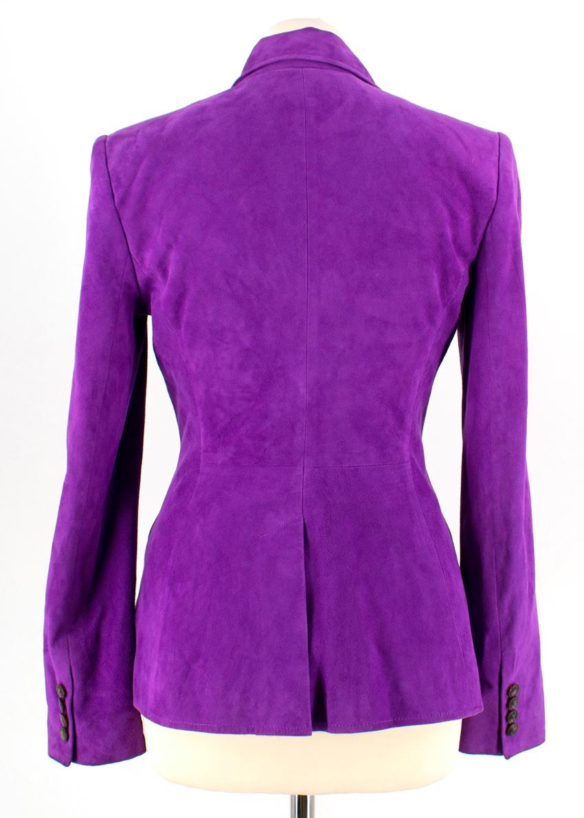 Ralph Lauren Purple Suede Jacket - Size US 2 1