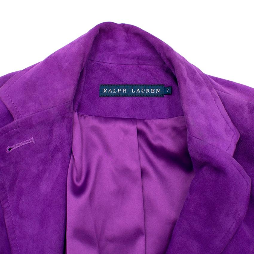 Ralph Lauren Purple Suede Jacket - Size US 2 2