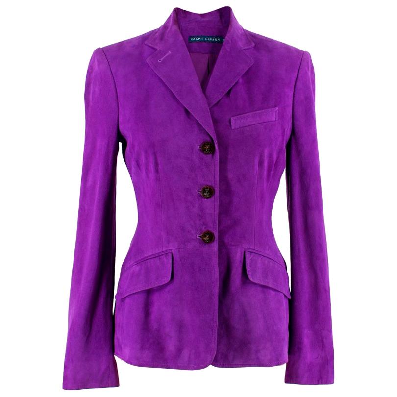 Ralph Lauren Purple Suede Jacket - Size US 2