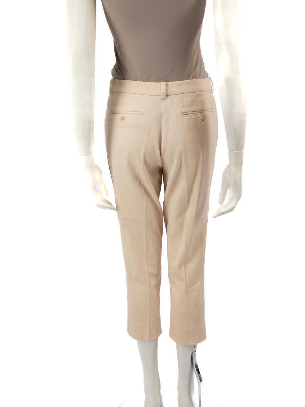 Ralph Lauren Ralph Lauren Black Label Beige Wool Capri Trousers Size L In Good Condition In London, GB