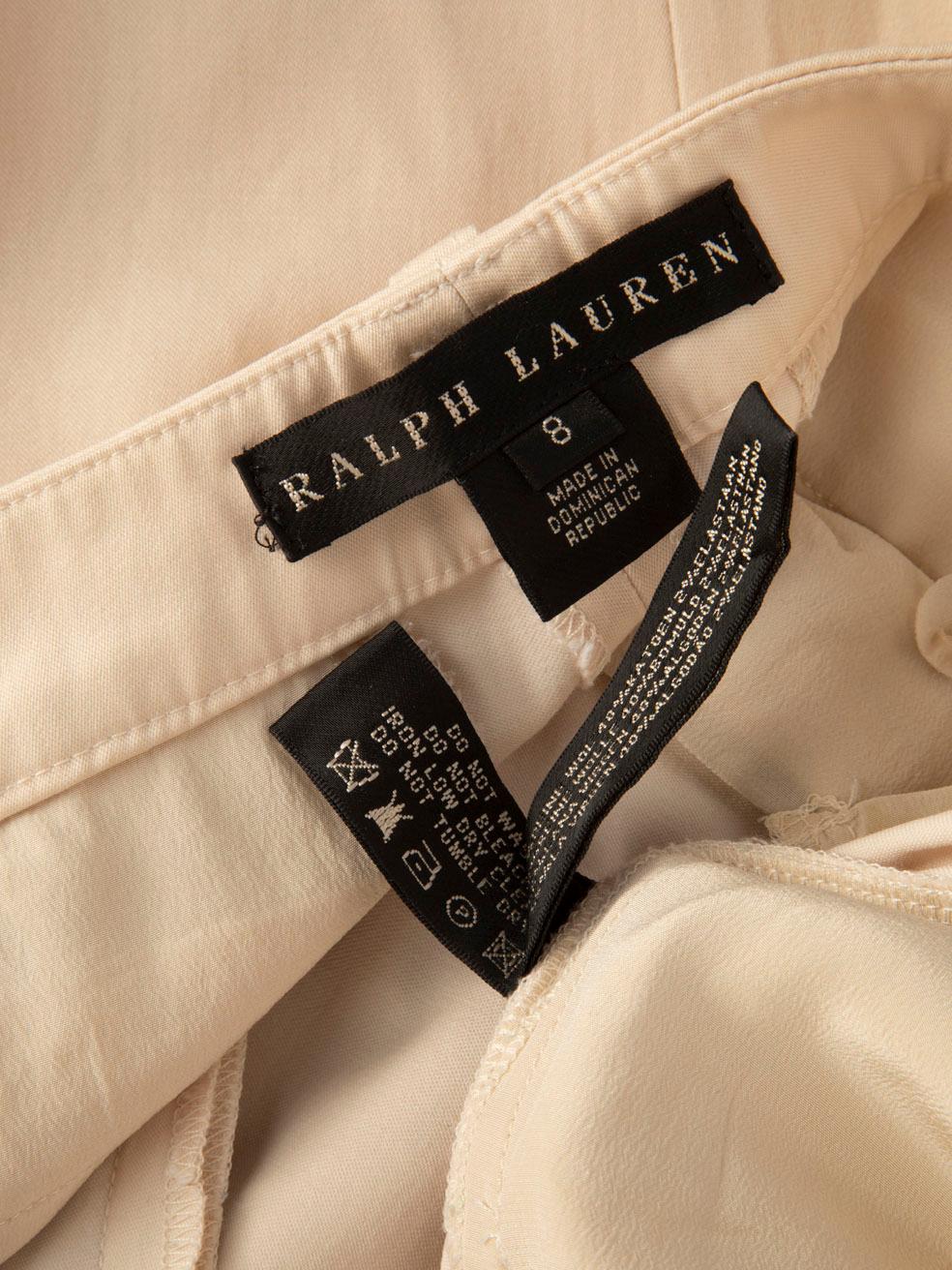 Ralph Lauren Ralph Lauren Black Label Beige Wool Capri Trousers Size L 4