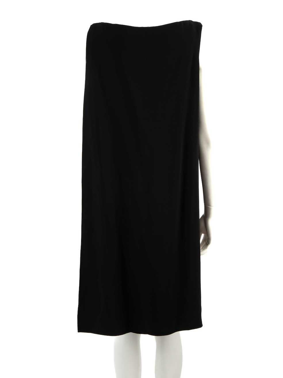 Ralph Lauren Ralph Lauren Black Label Black Cape Detail Shift Dress Size XL In Excellent Condition For Sale In London, GB