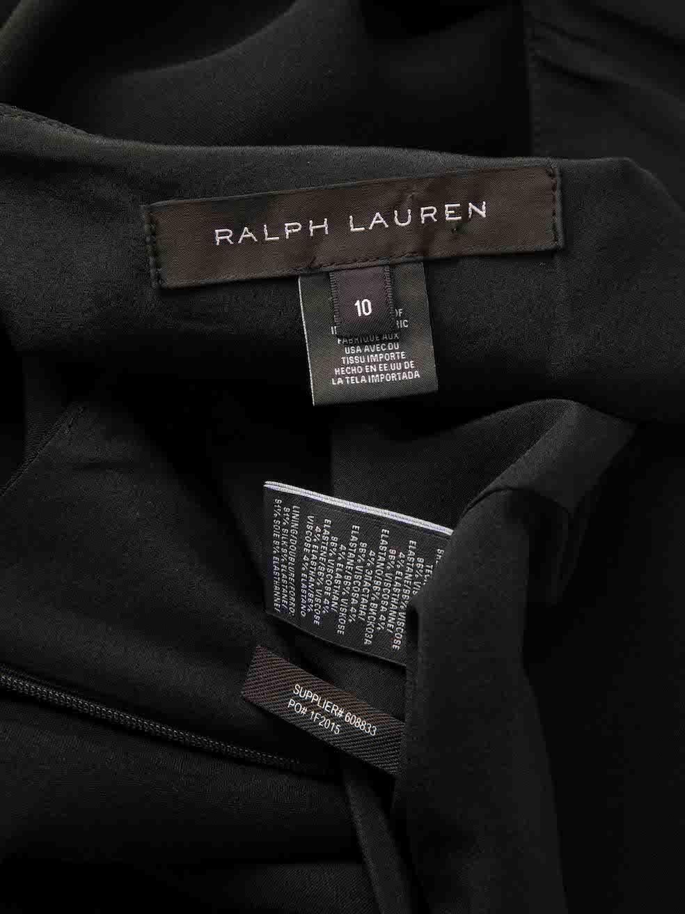 Ralph Lauren Ralph Lauren Black Label Black Cape Detail Shift Dress Size XL For Sale 1