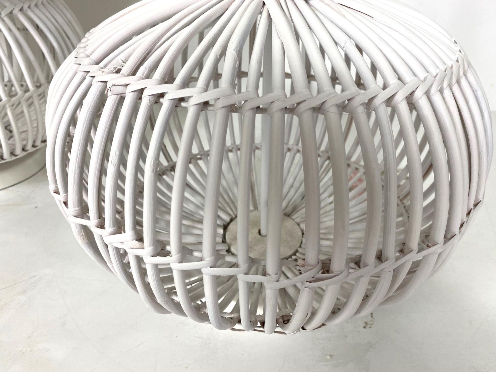 Ralph Lauren Rattan-Tischlampen, 2er-Set (20. Jahrhundert)