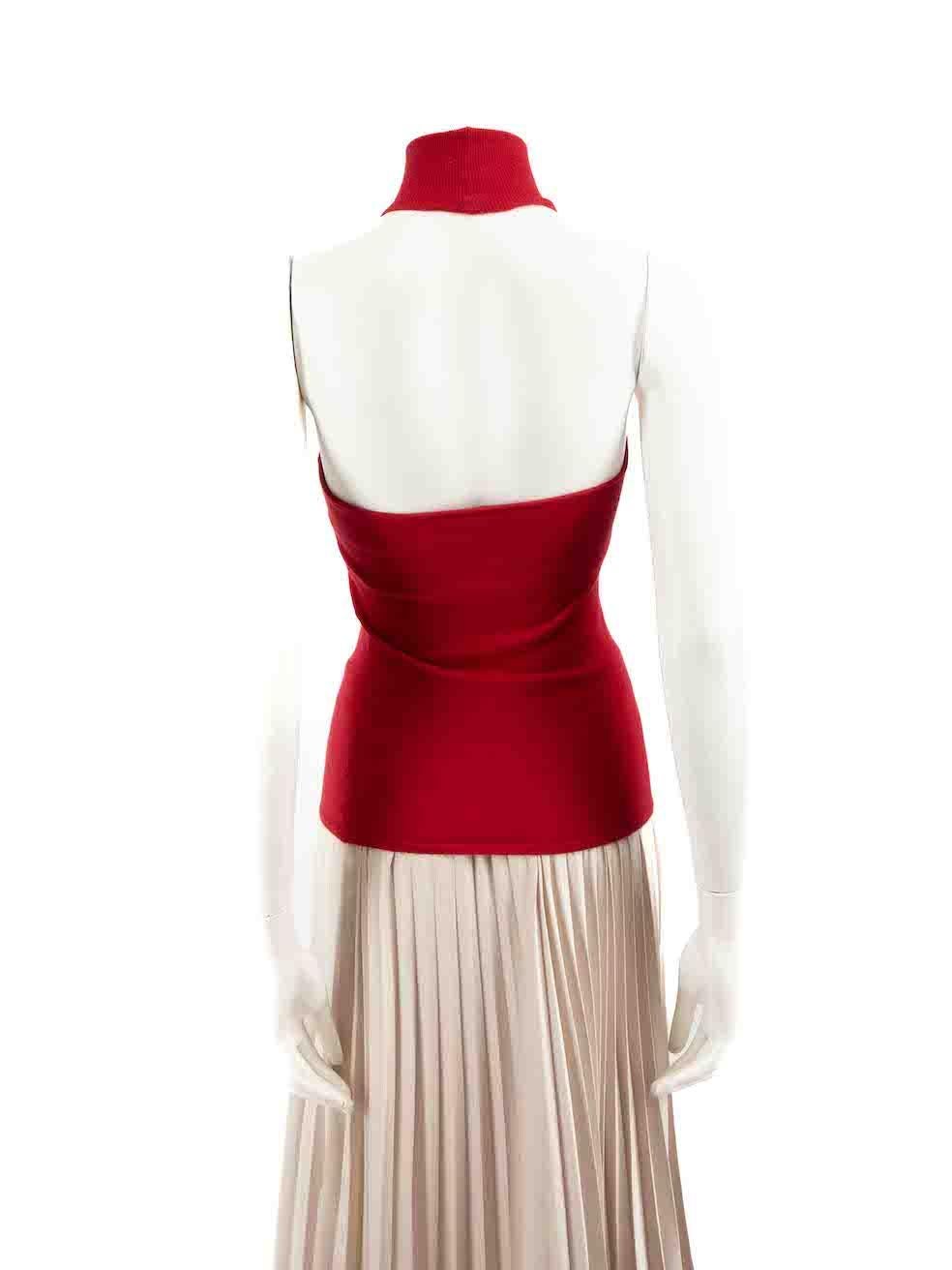 Ralph Lauren Red Cashmere Sleeveless Top Size S In Excellent Condition For Sale In London, GB