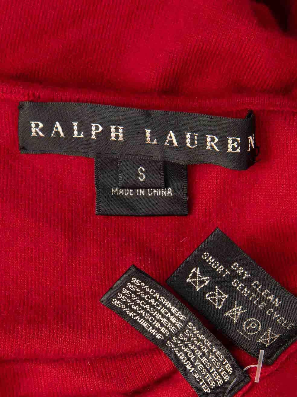 Women's Ralph Lauren Red Cashmere Sleeveless Top Size S For Sale