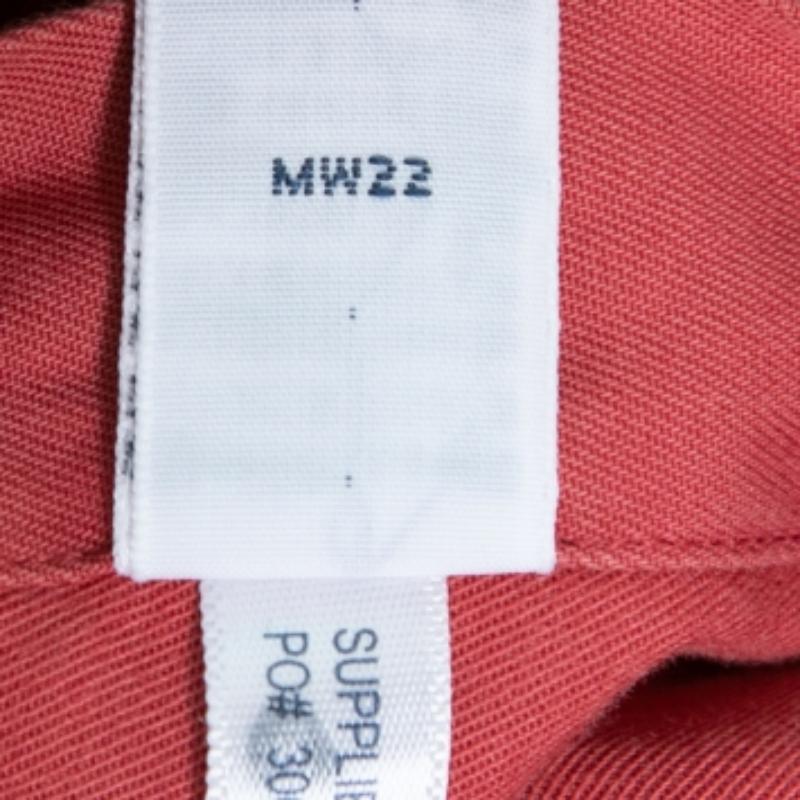 Uomo Ralph Lauren - Camicia classica in cotone rosso con bottoni sul davanti XL in vendita