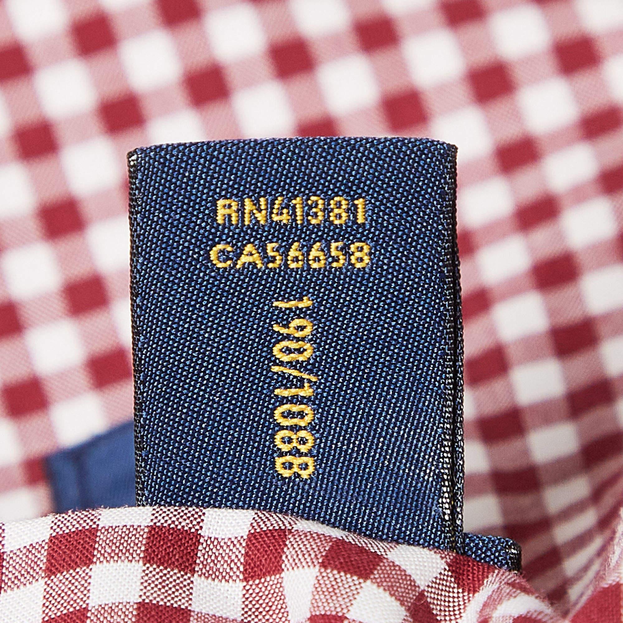 Uomo Ralph Lauren - Camicia a maniche lunghe in popeline rosso gingham XXL in vendita