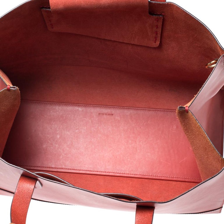 Ralph Lauren Red Leather Proprietor Tote For Sale at 1stDibs