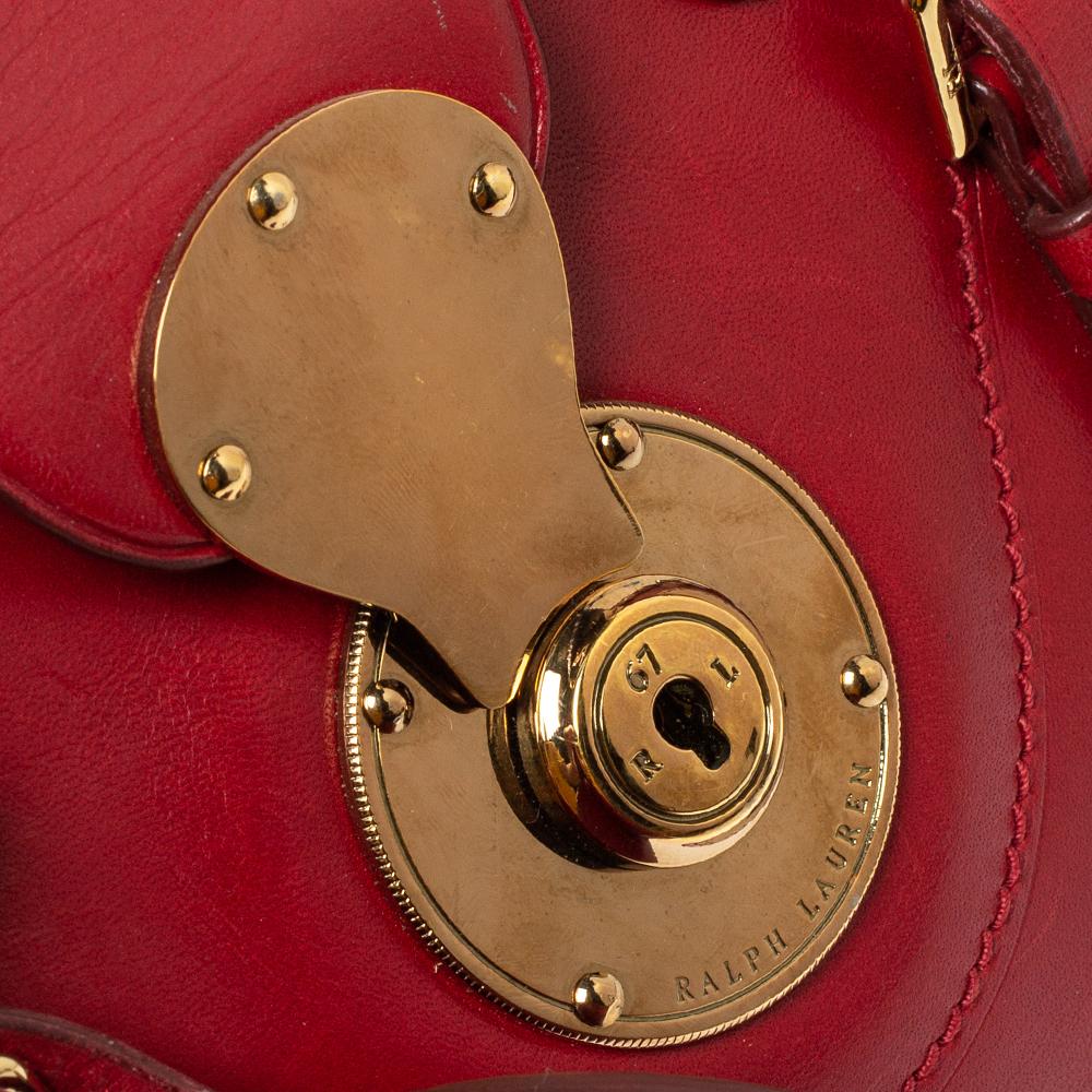Ralph Lauren Red Leather Ricky Crossbody Bag 4
