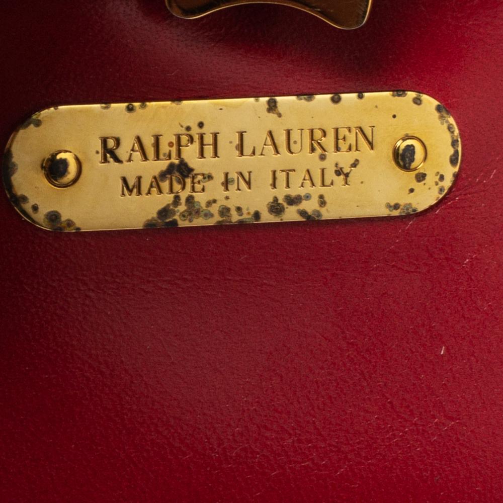 Ralph Lauren Red Leather Ricky Crossbody Bag 2