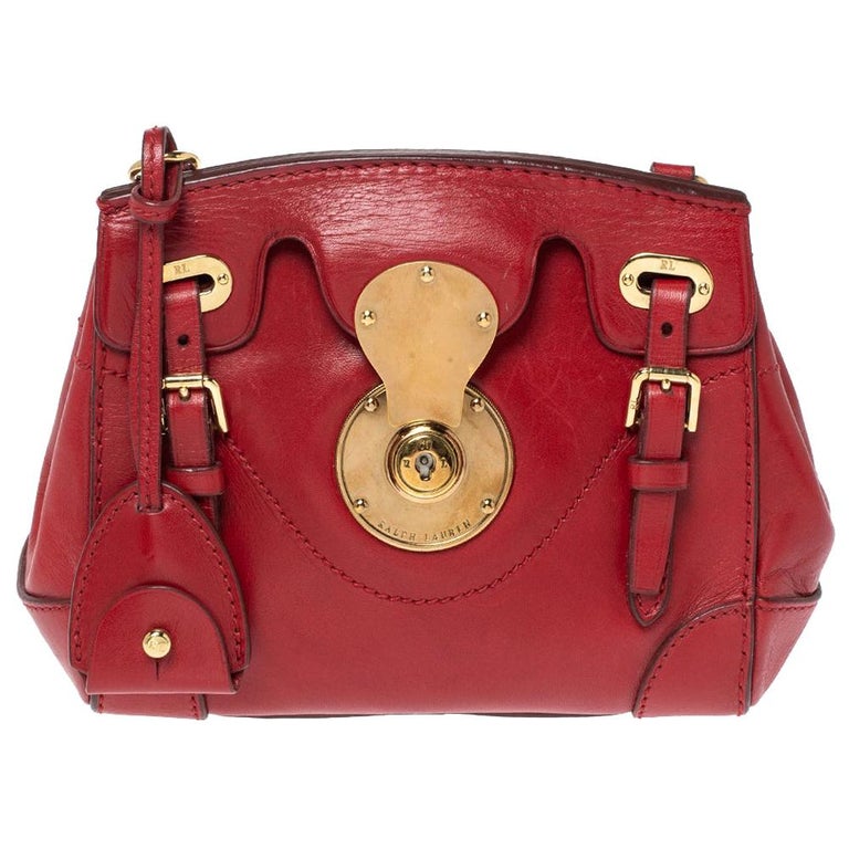 Ralph Lauren Red Leather Ricky Crossbody Bag For Sale at 1stDibs