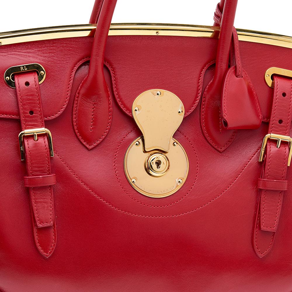 Ralph Lauren Red Leather Ricky Satchel 5