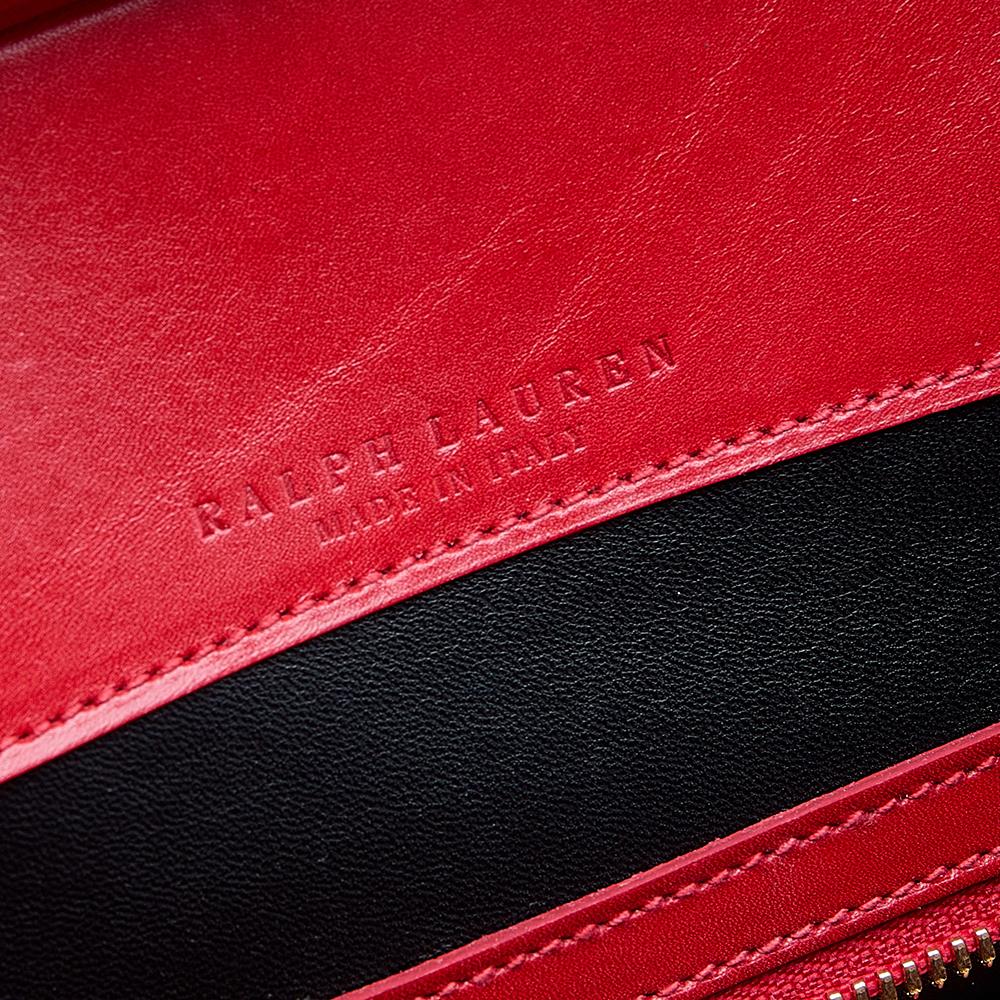 Ralph Lauren Red Leather Ricky Satchel 6