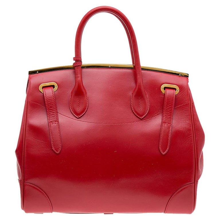 Ralph Lauren Red Leather Ricky Satchel at 1stDibs
