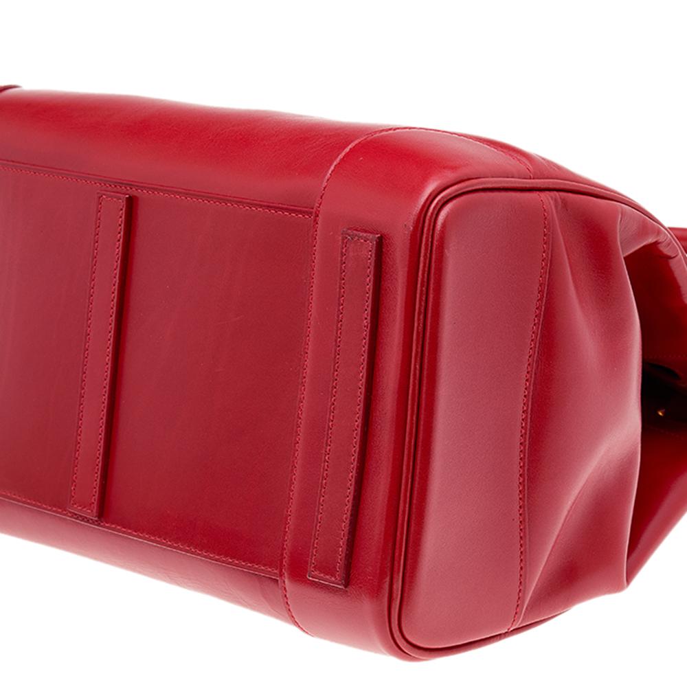 Ralph Lauren Red Leather Ricky Satchel 1