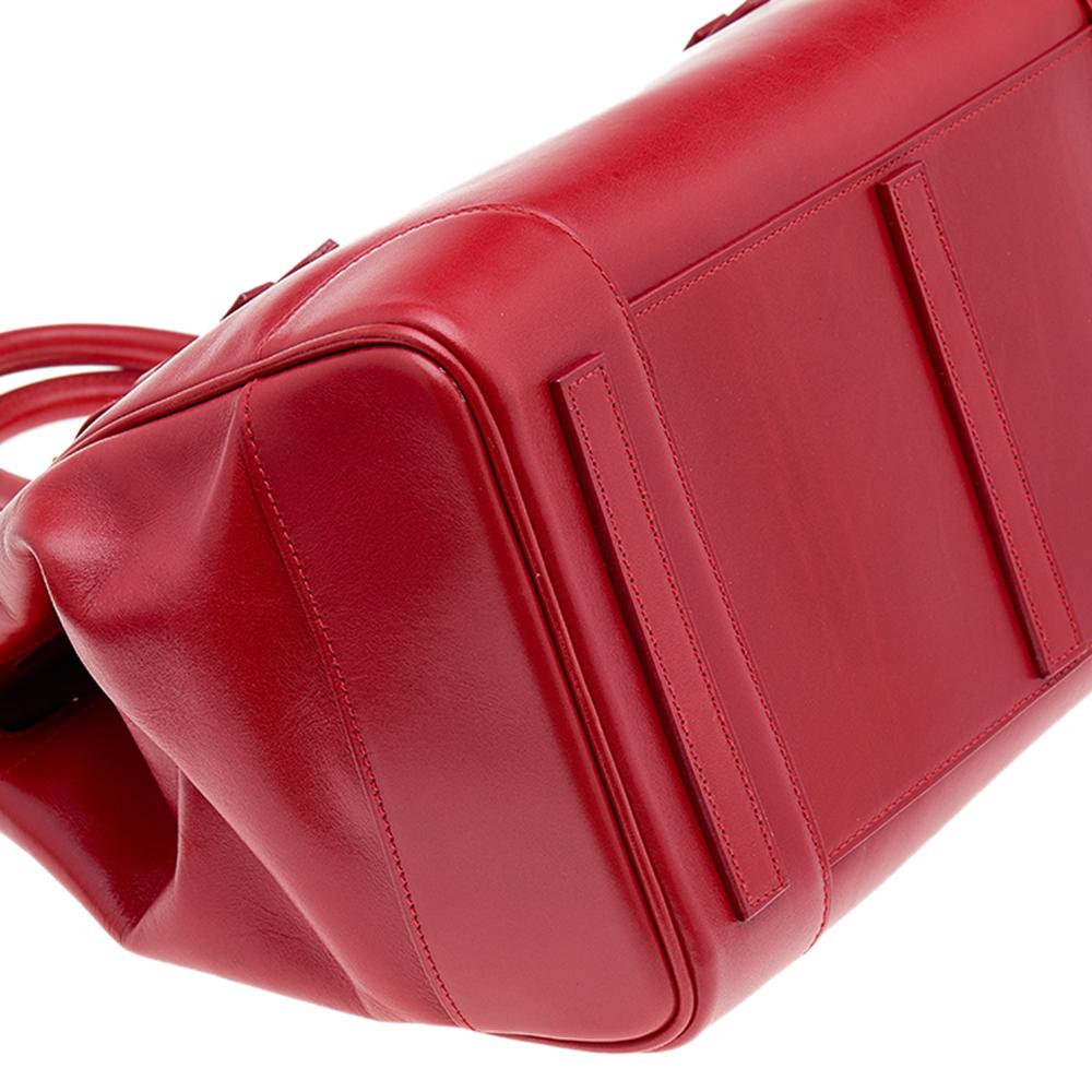 Ralph Lauren Red Leather Ricky Satchel 3