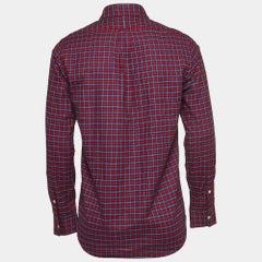 Ralph Lauren Red Plaid Cotton Button Down Collar Shirt S