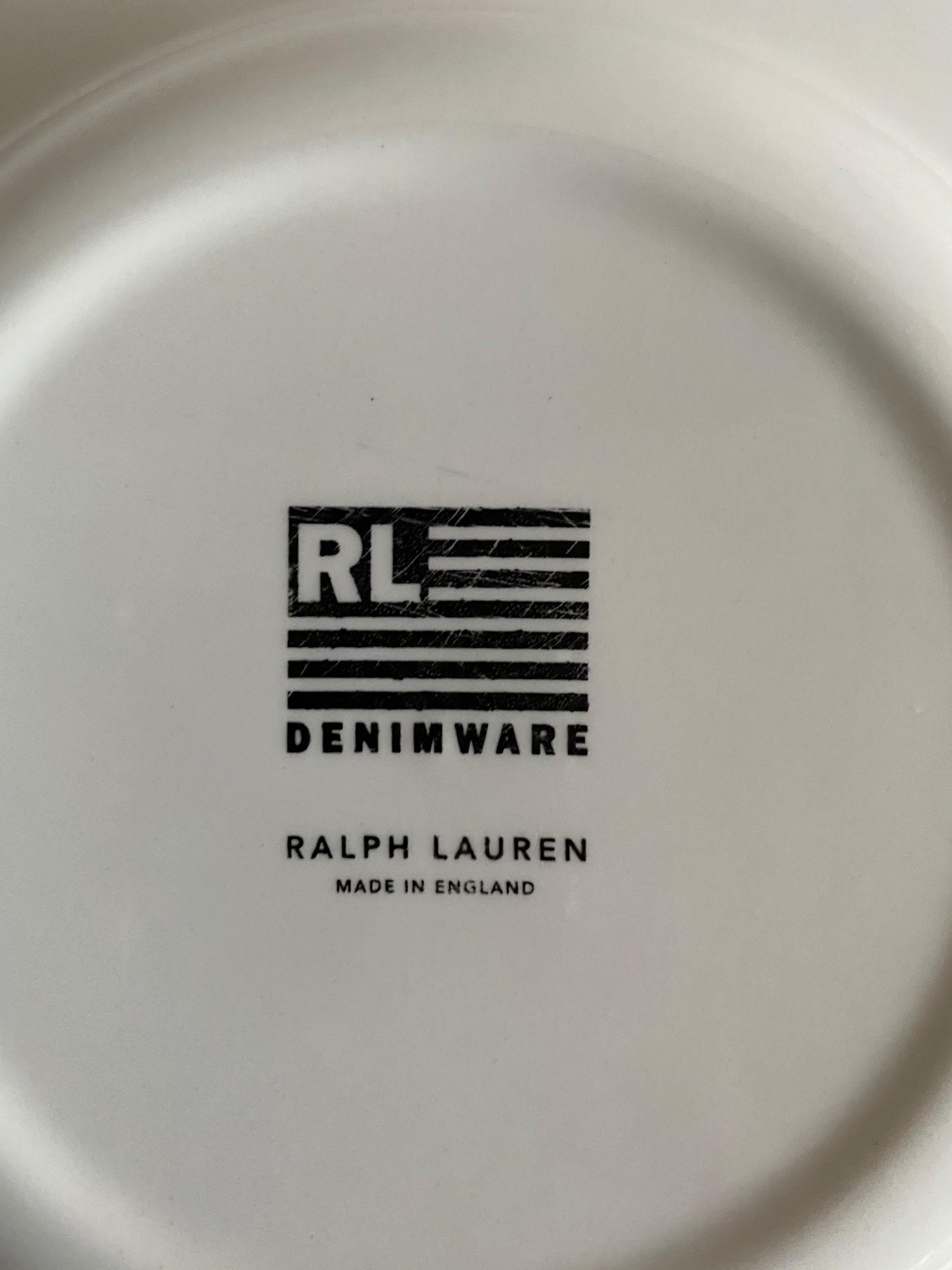 Late 20th Century Ralph Lauren RL Denimware Dinnerware Set, 4 Place Settings