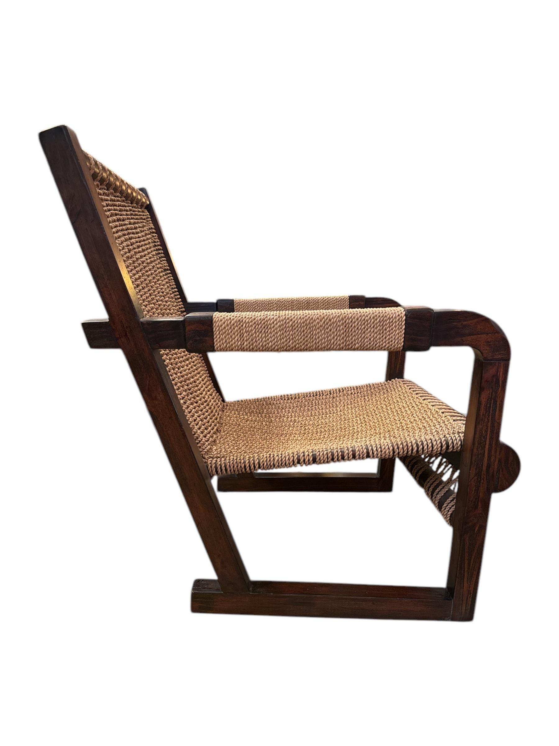 Ralph Lauren Rope Lounge Chair In Excellent Condition In Pasadena, CA