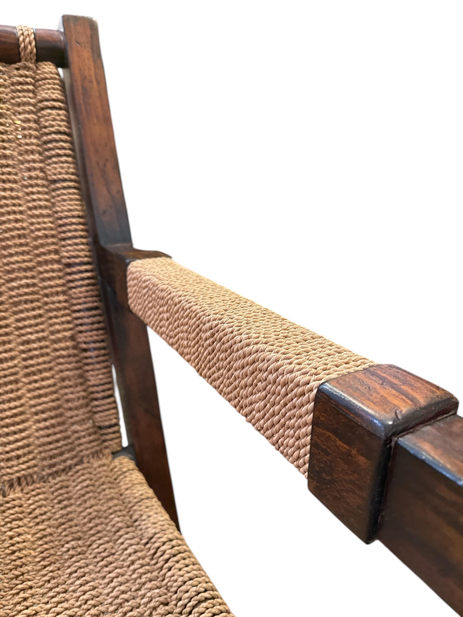 Wood Ralph Lauren Rope Lounge Chair