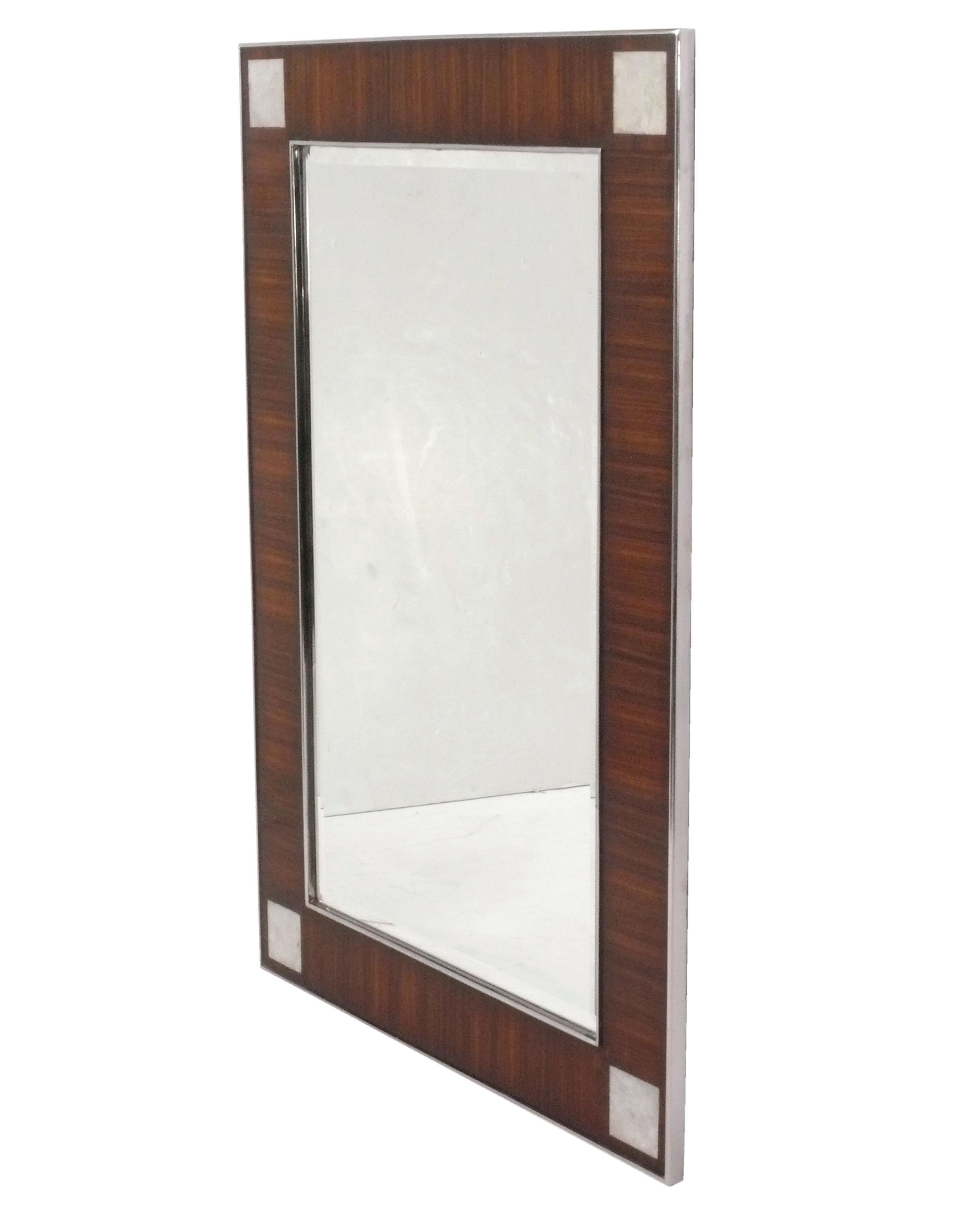 Espejo de palisandro de estilo Art Déco diseñado por Ralph Lauren, estadounidense, hacia la década de 2000. 