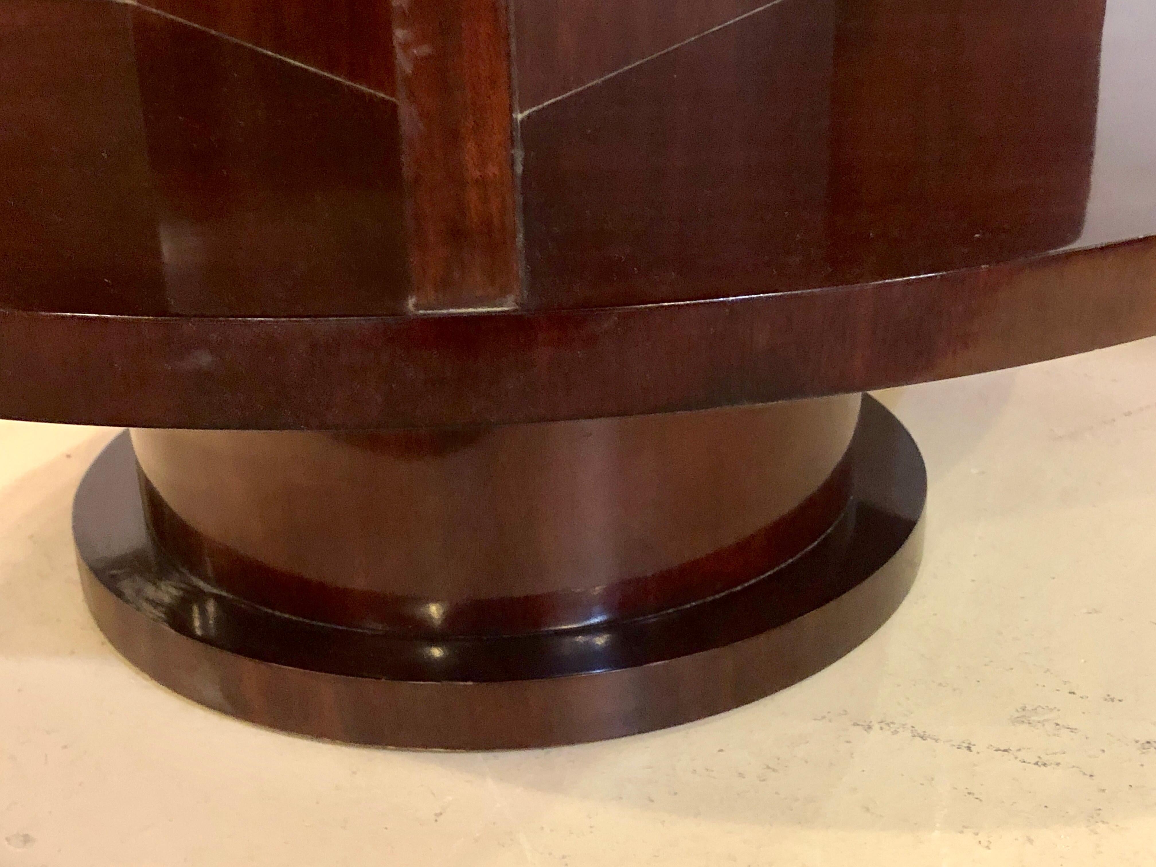 Art Deco Ralph Lauren Round Mahogany Coffee or End Table